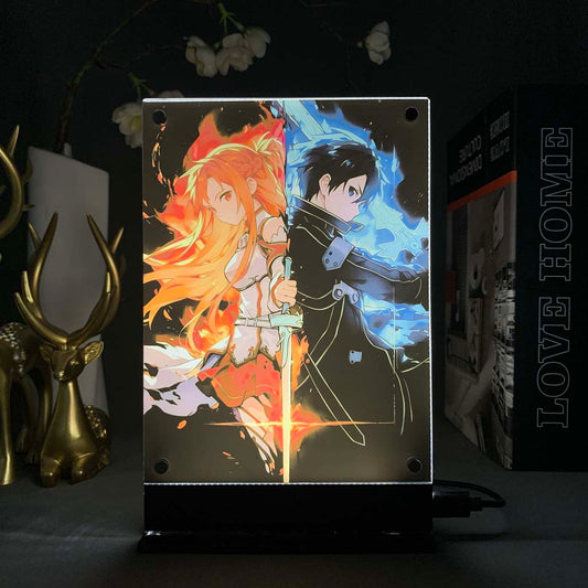 Kazuto & Asuna two sided LED (Sword Art Online)
