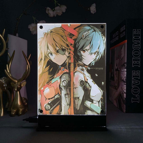 Asuka/Rei Ayanami two sided LED (Neon Genesis Evangelion)